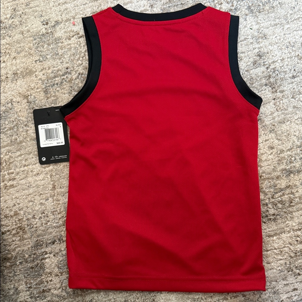 Jordan Kids Red and Black Jersey Tank - Picture 4 of 6